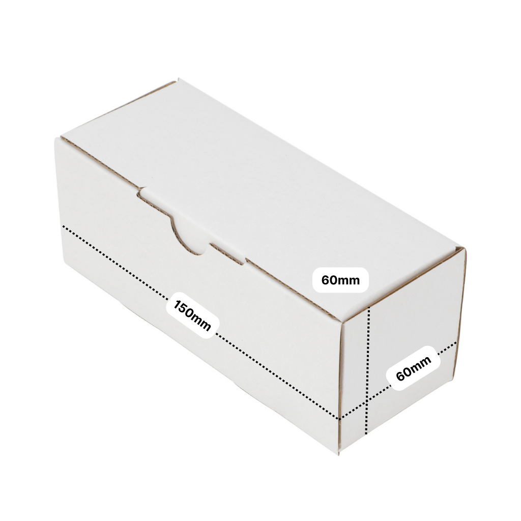 100-Pack White Mailing Boxes (150x60x60mm)
